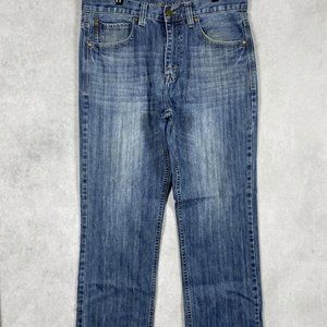 Cody James Mens 34x34 Blue Denim Jeans Mid Rise Straight Leg